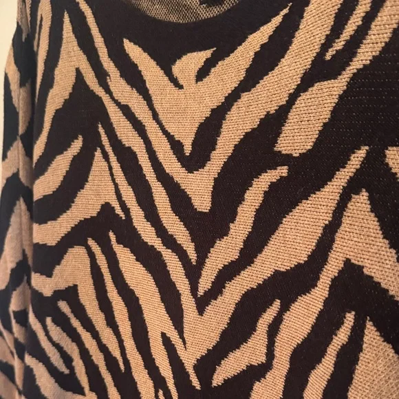 CAbi Zebra Print Sweater - Black and Brown - Picture 4 of 5